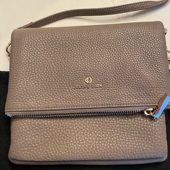 Celine Dion Collection taupe leather crossbody bag - Picture 2 of 16